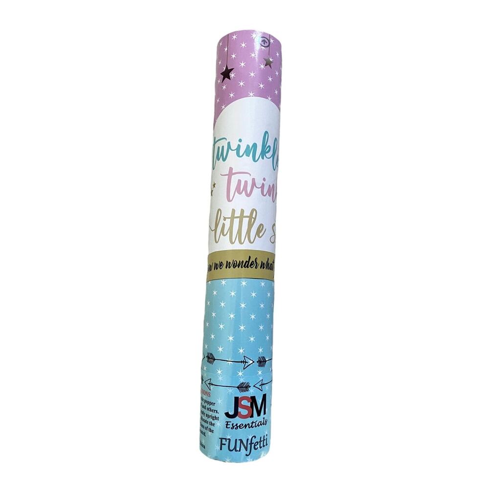 Boys Gender Reveal Celebration Blue Confetti Cannon (Indoor and Outdoor Use)